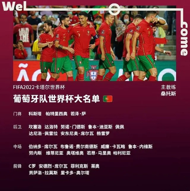 卡塔尔世界杯葡萄牙名单